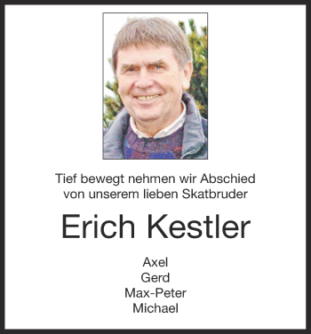 Anzeige von Erich Kestler von MGO