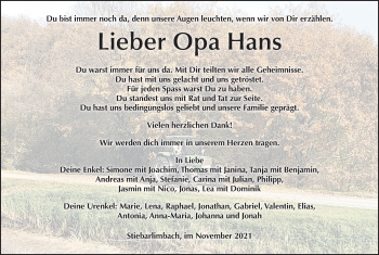 Anzeige von Hans  von MGO