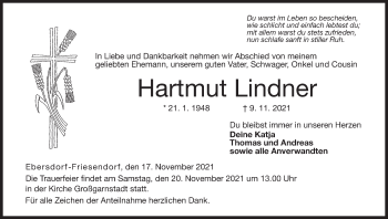 Anzeige von Hartmut Lindner von MGO