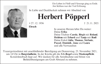 Anzeige von Herbert Pöpperl von MGO