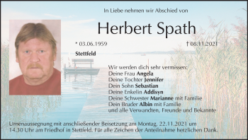 Anzeige von Herbert Spath von MGO