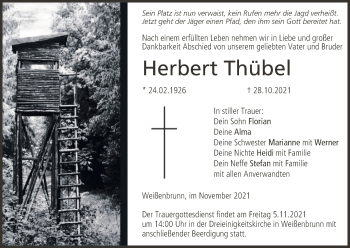 Anzeige von Herbert Thübel von MGO