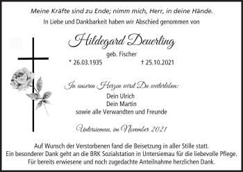 Anzeige von Hildegard Deuerling von MGO