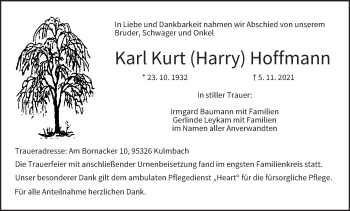Anzeige von Karl Kurt Hoffmann von MGO