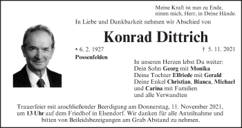 Anzeige von Konrad Dittrich von MGO