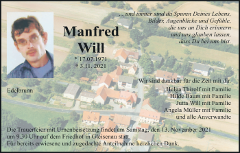 Anzeige von Manfred Will von MGO