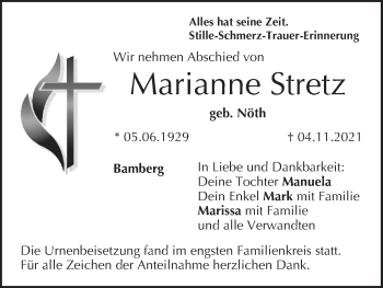 Anzeige von Marianne Stretz von MGO