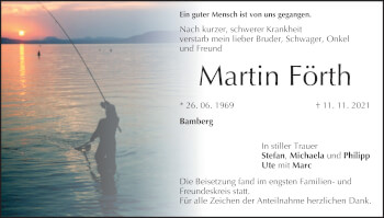 Anzeige von Martin Förth von MGO