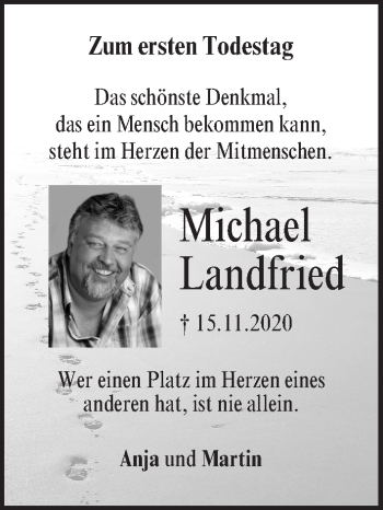 Anzeige von Michael Landfried von MGO