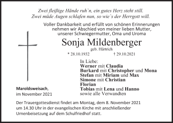 Anzeige von Sonja Mildenberger von MGO