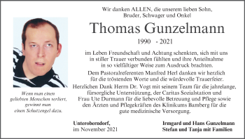 Anzeige von Thomas Gunzelmann von MGO