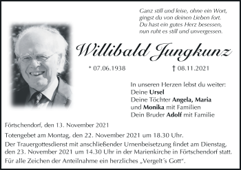 Anzeige von Willibald Jungkunz von MGO