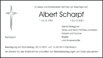 Anzeige von Albert Scharpf von MGO