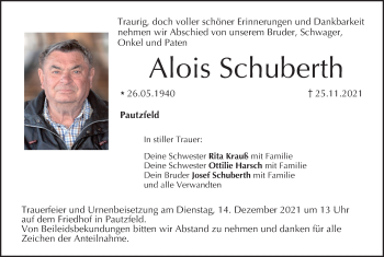 Anzeige von Alois Schuberth von MGO