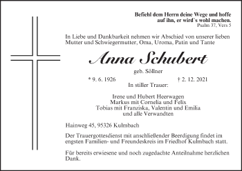 Anzeige von Anna Schubert von MGO
