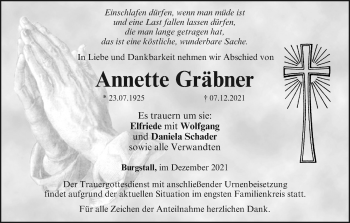 Anzeige von Annette Gräbner von MGO