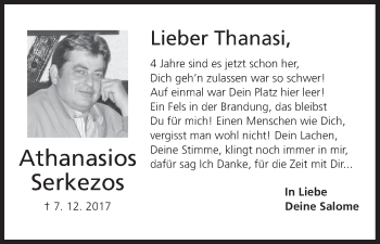 Anzeige von Athanasios Serkezos von MGO
