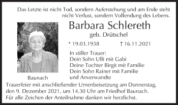 Anzeige von Barbara Schlereth von MGO