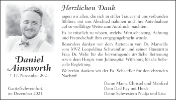 Anzeige von Daniel Ainsworth von MGO