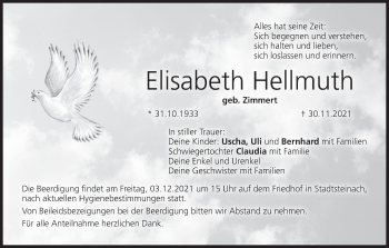 Anzeige von Elisabeth Hellmuth von MGO