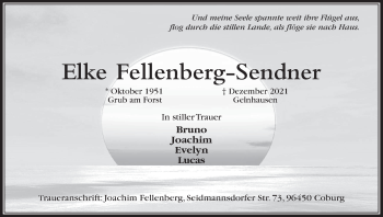 Anzeige von Elke Fellenberg-Sendner von MGO
