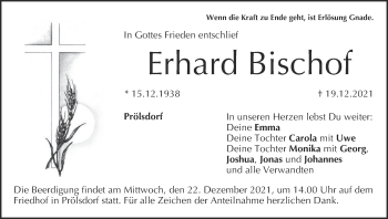 Anzeige von Erhard Bischof von MGO