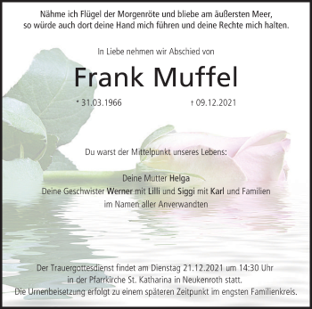 Anzeige von Frank Muffel von MGO