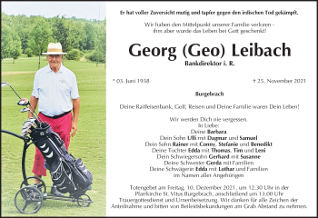 Anzeige von Georg  Leibach von MGO