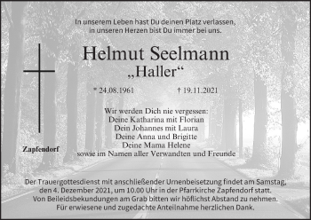 Anzeige von Helmut Seelmann von MGO