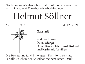 Anzeige von Helmut Söllner von MGO