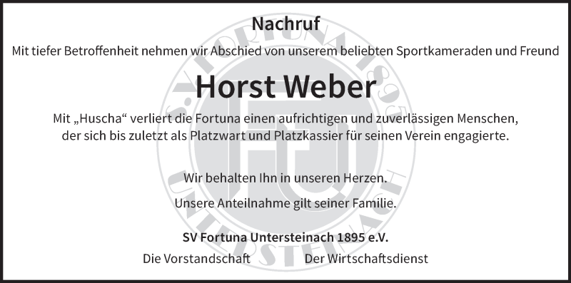  Traueranzeige für Horst Weber vom 23.12.2021 aus MGO
