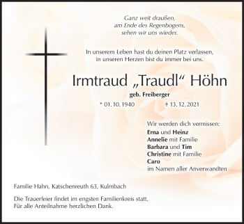 Anzeige von Irmtraud Höhn von MGO
