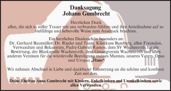 Anzeige von Johann Gumbrecht von MGO