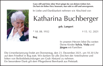Anzeige von Katharina Buchberger von MGO