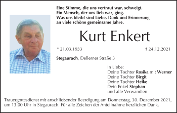 Anzeige von Kurt Enkert von MGO