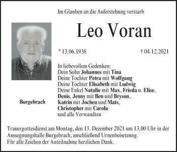 Anzeige von Leo Voran von MGO
