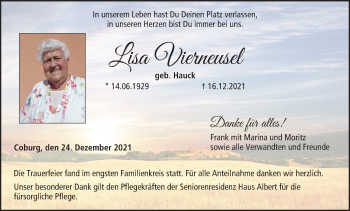 Anzeige von Lisa Vierneusel von MGO