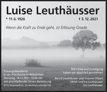 Anzeige von Luise Leuthäusser von MGO