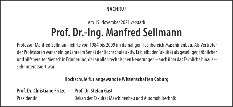  Traueranzeige für Manfred Seilmann vom 03.12.2021 aus MGO