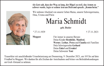 Anzeige von Maria Schmidt von MGO