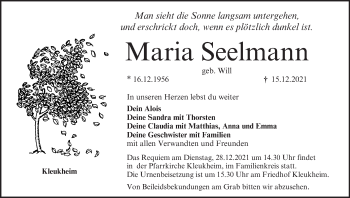 Anzeige von Maria Seelmann von MGO