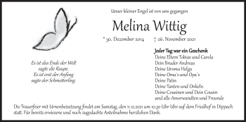 Anzeige von Melina Wittig von MGO