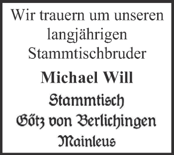 Anzeige von Michael Will von MGO