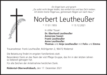 Anzeige von Norbert Leutheußer von MGO