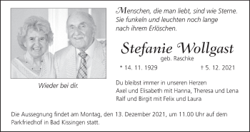 Anzeige von Stefanie Wollgast von MGO