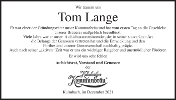 Anzeige von Thomas Lange von MGO