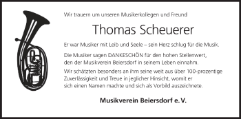 Anzeige von Thomas Scheuerer von MGO