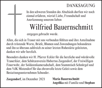 Anzeige von Wilfried Bauernschmitt von MGO