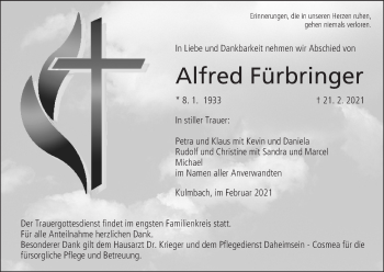 Anzeige von Alfred Fürbringer von MGO