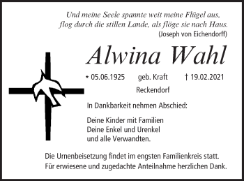 Anzeige von Alwina Wahl von MGO